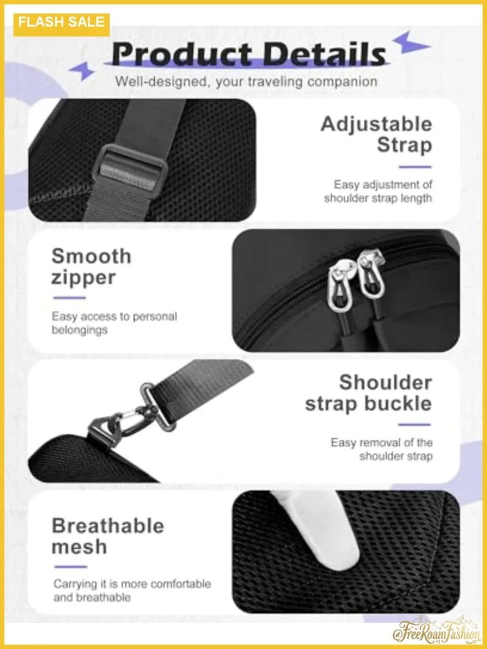 Small Anti-Theft Sling Crossbody Bag Nylon Waterproof Travel Hiking